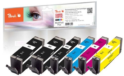 Picture of Peach PI100-379 ink cartridge 6 pc(s) Compatible High (XL) Yield Black, Cyan, Magenta, Yellow
