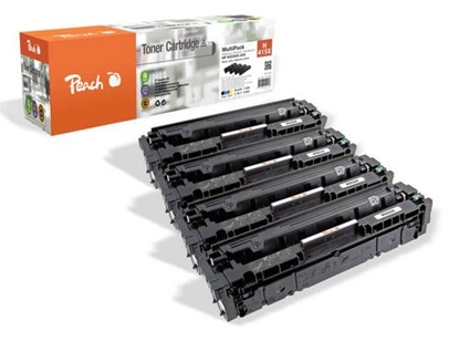 Picture of Peach PT1145 toner cartridge 4 pc(s) Compatible Black, Cyan, Magenta, Yellow
