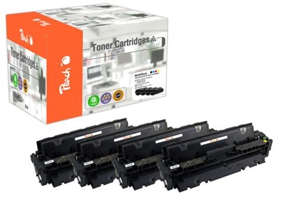 Picture of Peach PT815 toner cartridge 4 pc(s) Compatible Black, Cyan, Magenta, Yellow