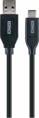 Изображение Kabel USB Schwaiger USB-A - USB-C 0.5 m Czarny (LK050C 533)