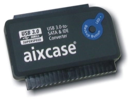 Изображение Kieszeń Aixcase USB 3.0 - SATA/IDE Czarny (AIX-BLUSB3SI-PS)