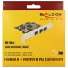Picture of Delock PCI Express Card > 3 x external FireWire B + 1 x internal FireWire A