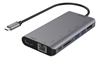 Изображение Adapteris DELTACO USB-C to HDMI/DISPLAYPORT/USB/RJ45/SD,USB-C port / USBC-HDMI19