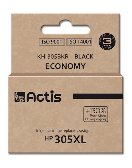 Изображение Actis KH-305BKR Ink (replacement for HP 305XL 3YM62A; Standard; 20 ml; black)