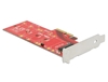 Изображение Delock PCI Express x4 Karte > 1 x intern NVMe M.2 Key M 110 mm mit Kühlkörper - Low Profile Form Faktor