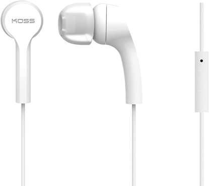 Attēls no Koss | KEB9iW | Headphones | Wired | In-ear | Microphone | White