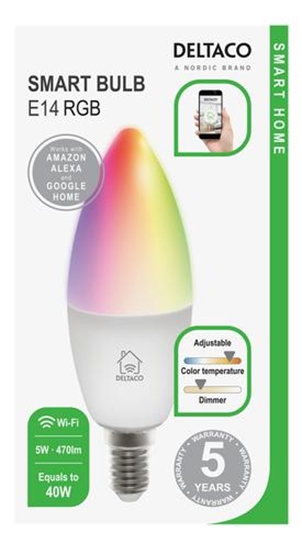 Picture of Deltaco SH-LE14RGB smart lighting Smart bulb 5 W Silver