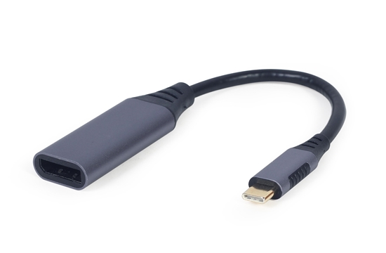 Изображение Cablexpert A-USB3C-DPF-01 video cable adapter 0.15 m USB Type-C DisplayPort Grey