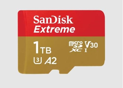 Attēls no SanDisk microSDXC            1TB Extreme A2 C10 V30 UHS-I U3