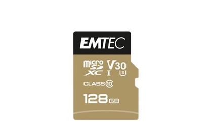 Attēls no EMTEC MicroSD Card 128GB SDXC CL10 Speedin V30 A1 4K Adapter