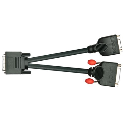 Изображение Lindy DVI-I splitter cable VGA+ DVI-D Dual Link Black