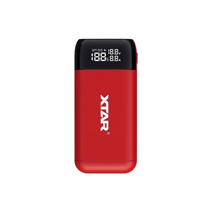 Attēls no XTAR PB2S red battery charger / power bank to Li-ion 18650 / 20700 / 21700