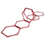 Picture of Pure2Improve Hexagon Agility Grid Red