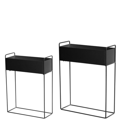 Attēls no Puķu kaste 4Living 45x18x60cm max 5kg melna