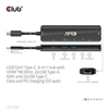 Picture of CLUB3D USB Gen1 Type-C, 6-in-1 Hub with HDMI 8K30Hz, 2xUSB Type-A, RJ45 and 2xUSB Type-C, Data and PD charging 100 watt