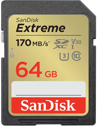 Attēls no SanDisk Extreme SDXC 64GB