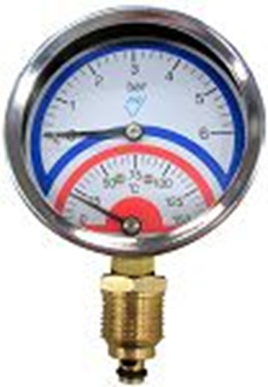 Изображение Termomanometrs WP80 R 1/2" 0-6bar/150*C Prematlak