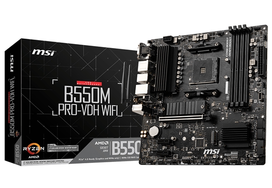 Изображение MSI B550M PRO-VDH WIFI motherboard AMD B550 Socket AM4 micro ATX
