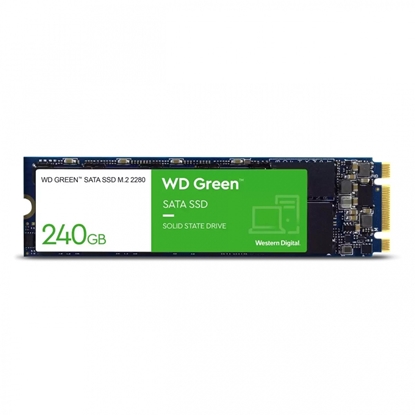 Picture of SSD|WESTERN DIGITAL|Green|240GB|M.2|SATA 3.0|Read speed 545 MBytes/sec|1.5mm|MTBF 1000000 hours|WDS240G3G0B