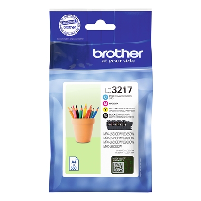 Attēls no Brother LC3217VAL ink cartridge 4 pc(s) Original Black, Cyan, Magenta, Yellow