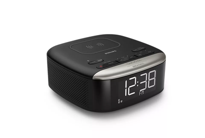 Picture of Philips Clock Radio TAR7606/10, Wireless Qi phone charger, Bluetooth streaming, Large, clear display