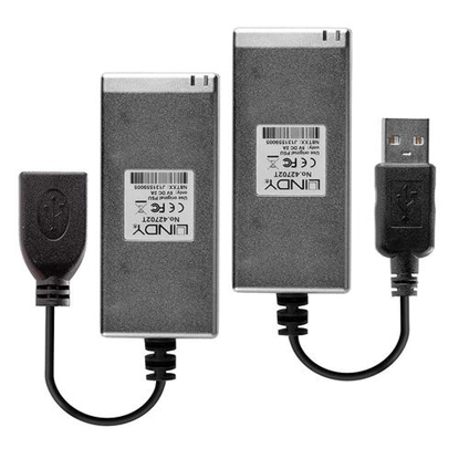 Picture of Lindy USB 2.0 MM Fibre Optic Extender 200m