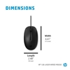 Picture of HP 128 USB Wired Laser Mouse, Sanitizable - Black