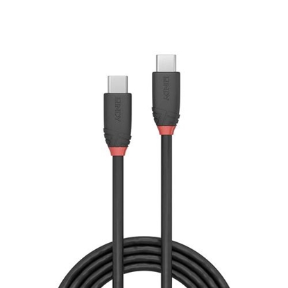 Изображение Lindy 1.5m USB 3.2 Type C Cable 3A, Black Line
