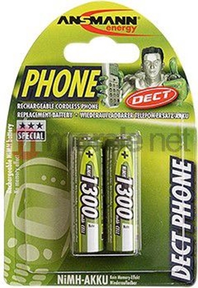 Изображение 1x2 Ansmann maxE NiMH rech.bat. Mignon AA 1300 mAh DECT PHONE
