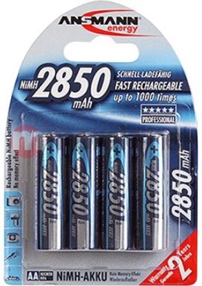 Изображение 1x4 Ansmann NiMH rech. battery 2850 Mignon AA 2650 mAh