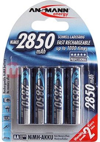 Picture of 1x4 Ansmann NiMH rech. battery 2850 Mignon AA 2650 mAh