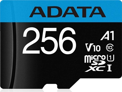 Picture of ADATA CARD MICROSDHC       256GB UHS-I CL10 100/20 MB/s W/1 Adap.