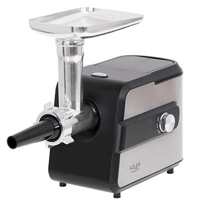 Picture of Adler Meat mincer with a shredder AD 4813 Silver/Black, 600 W, Number of speeds 2, Throughput (kg/min) 1