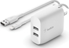 Изображение Belkin Dual USB-A Charger, 24W incl. Lightning Cable 1m, white