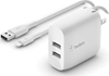 Picture of Belkin Dual USB-A Charger, 24W incl. Lightning Cable 1m, white