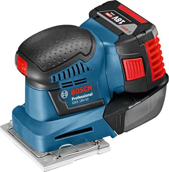 Изображение Bosch GSS 18V-10 Professional Random orbital sander 22000 OPM Black, Blue, Red