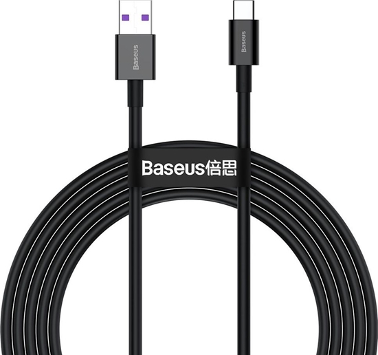 Picture of Baseus Baseus Superior USB Cable - USB Type C 66 W (11 V / 6 A) Huawei SuperCharge SCP 2 m black (CATYS-A01)