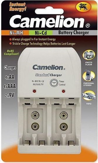 Picture of Camelion Plug-In Battery Charger BC-0904S 2x or 4xNi-MH AA/AAA or 1-2x 9V Ni-MH