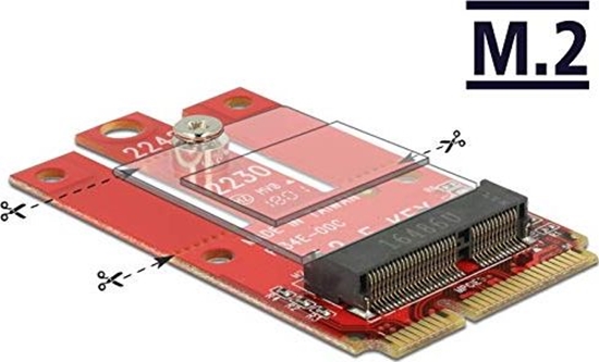 Picture of Delock Adapter Mini PCIe > M.2 Key E slot