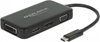 Picture of Delock Adapter USB Type-C™ male > VGA / HDMI / DVI / DisplayPort female black