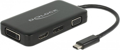 Attēls no Delock Adapter USB Type-C™ male > VGA / HDMI / DVI / DisplayPort female black