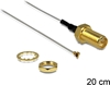 Изображение Delock Antenna Cable RP-SMA jack bulkhead to I-PEX Inc., MHF® 4 plug 0.81 20 cm thread length 10 mm