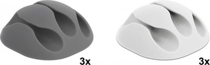 Picture of Delock Cable Holder with 3 feed-throughs Set 6 pieces
