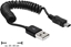 Изображение Delock Cable USB 2.0-A male > USB mini male coiled cable