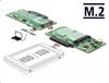 Picture of Delock Converter SuperSpeed USB 10 Gbps (USB 3.1 Gen 2) with USB Type-C™ female > 1 x SATA / 1 x M.2 Key B / 1 x mSATA
