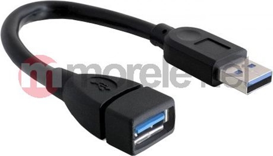 Picture of USB 3.0 pagarin. kabelis A/M-A/F, 15cm, melns