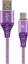 Attēls no Gembird USB Male - USB Type C Male Premium cotton braided 1m Purple/White
