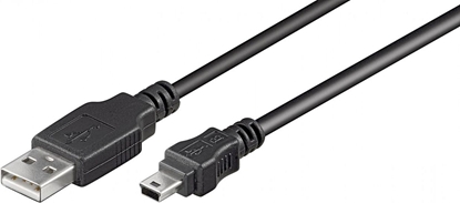Attēls no Goobay USB 2.0 Hi-Speed cable 50768 3 m, Black, USB 2.0 mini male (type B, 5-pin), USB 2.0 male (type A)