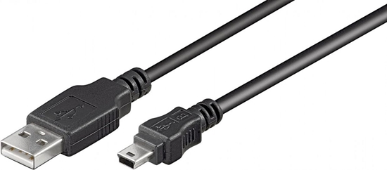 Picture of Goobay USB 2.0 Hi-Speed cable 50768 3 m, Black, USB 2.0 mini male (type B, 5-pin), USB 2.0 male (type A)