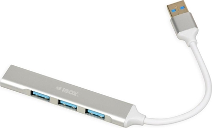 Attēls no IBOX IUH3FAS Hub USB3.0 + USB 2.0 Silver